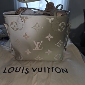 Louis Vuitton Beige Monogram Tote Bag
